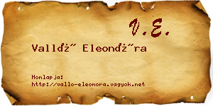 Valló Eleonóra névjegykártya
